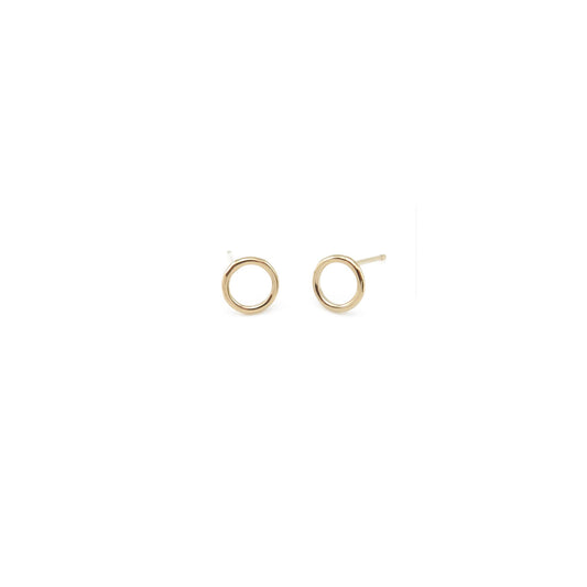 ‘Life’ Circle Stud Earrings | Mini