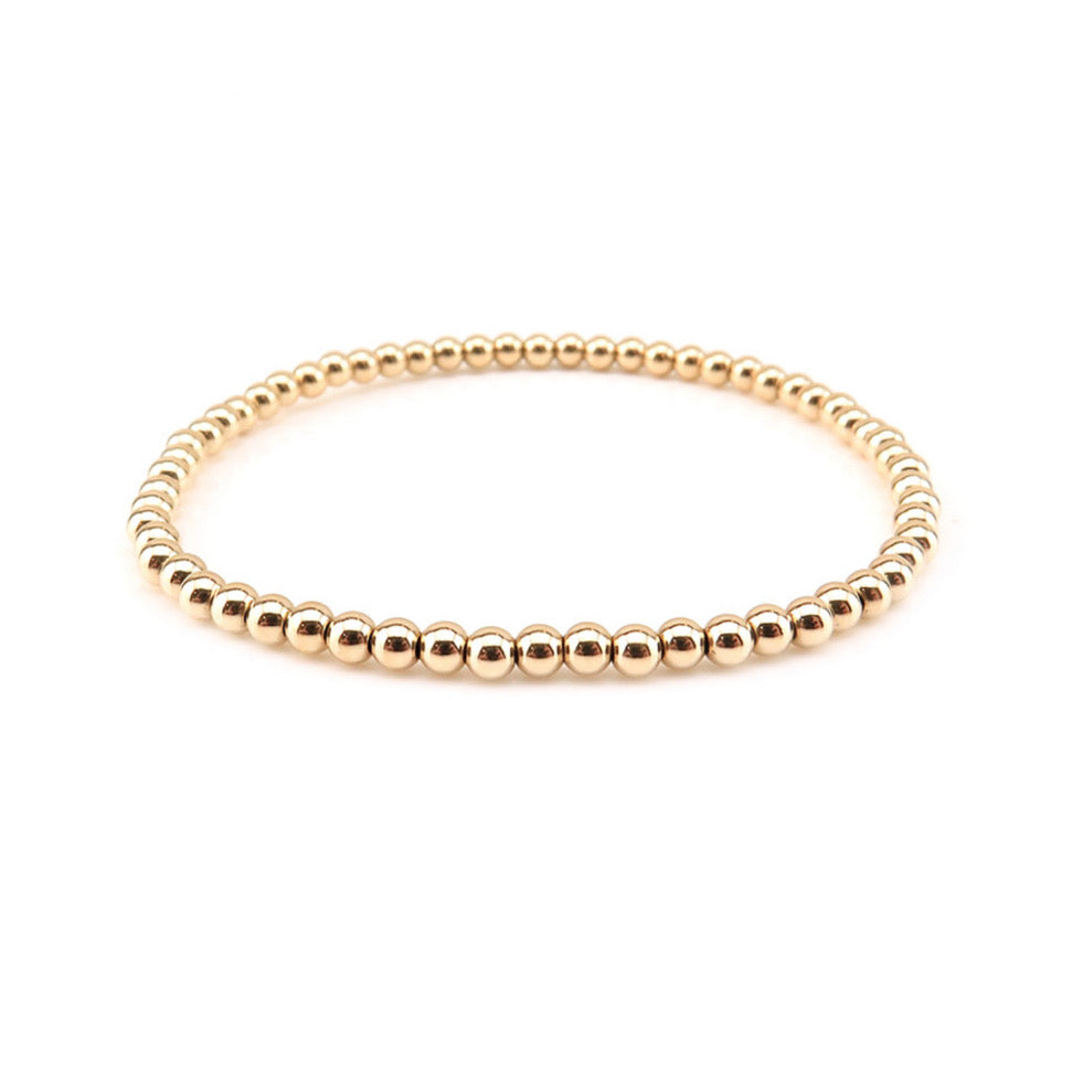 Beaded Stacking Bracelet | Gold