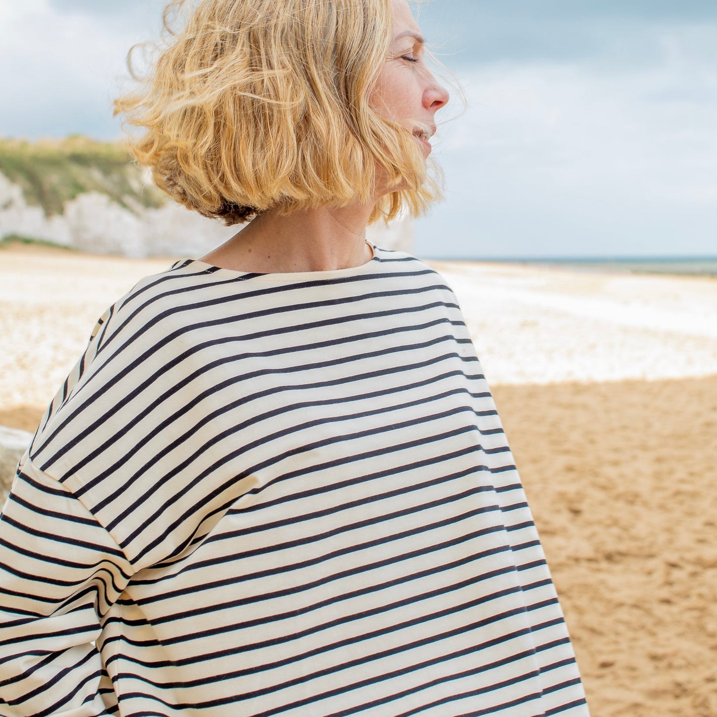 Bryony Stripe Top | Black + Cream