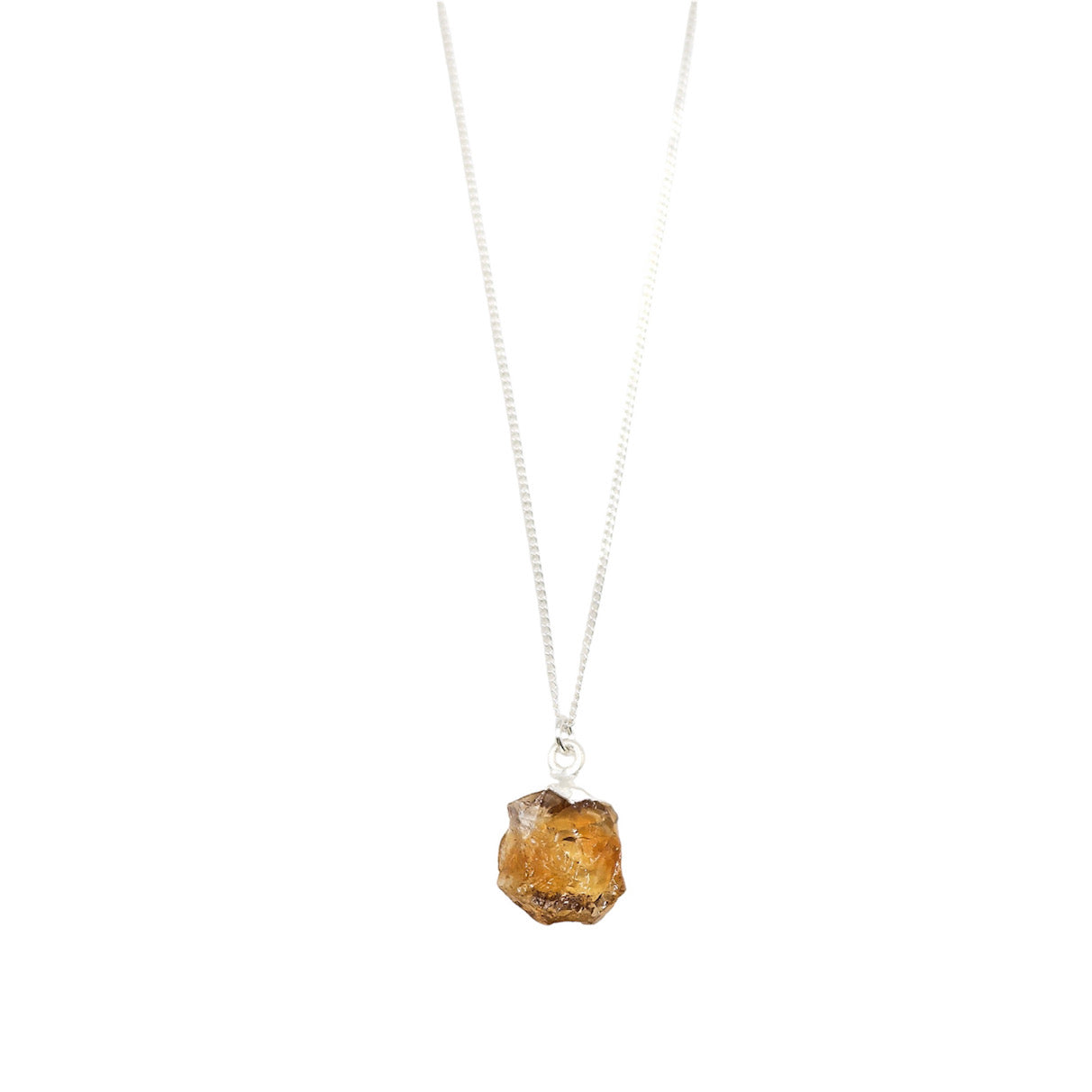 Raw Citrine Gemstone Necklace