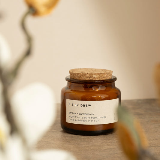 Amber + Cardamom | Small Natural Wax Candle
