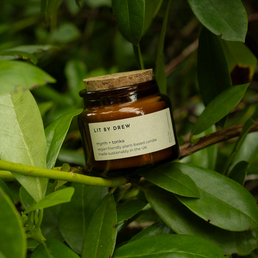 Myrrh + Tonka | Small Natural Wax Candle