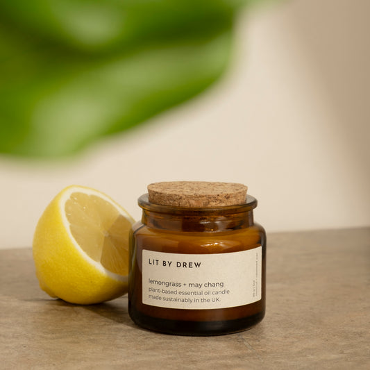 Lemongrass + May Chang | Small Pure Essential Oil Candle