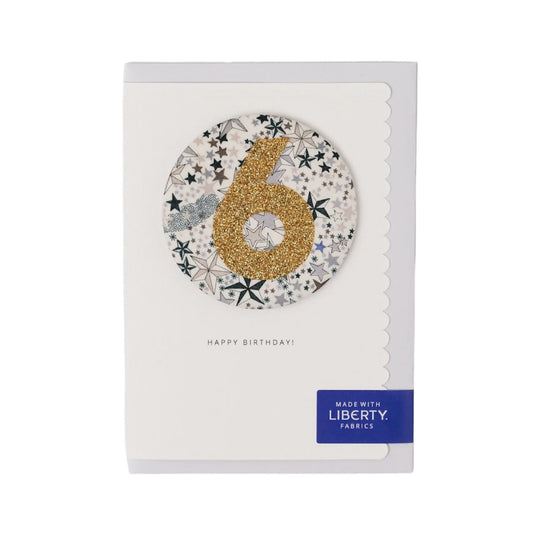 Liberty 'Adelaide's Wish' Glitter Badge Card | Age 6