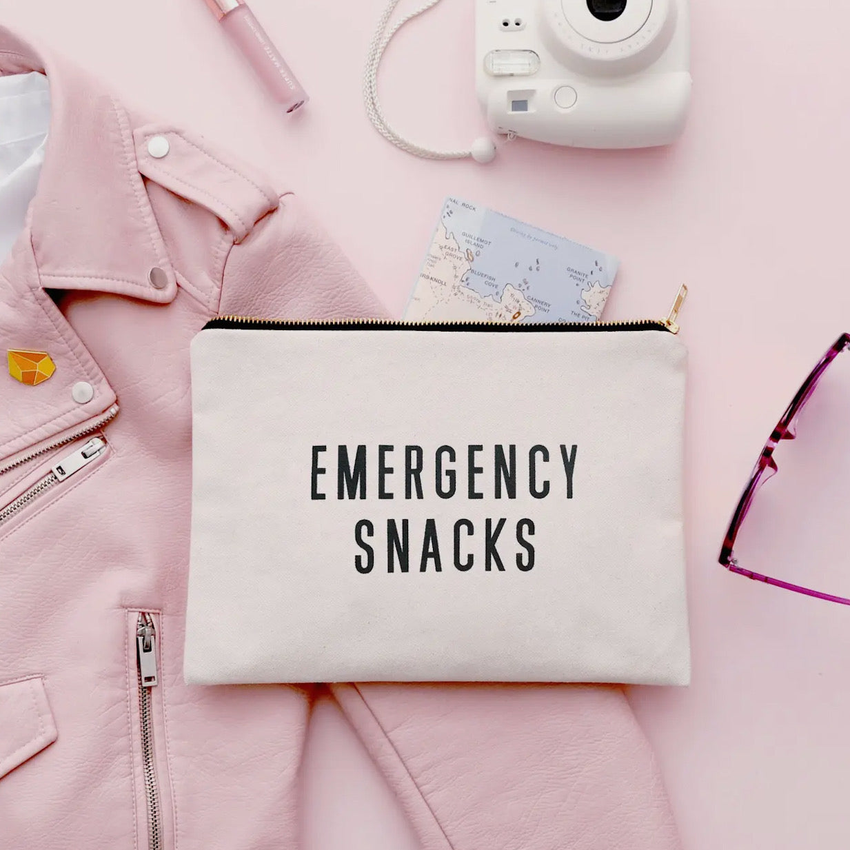 Emergency Snacks | Large Canvas Pouch