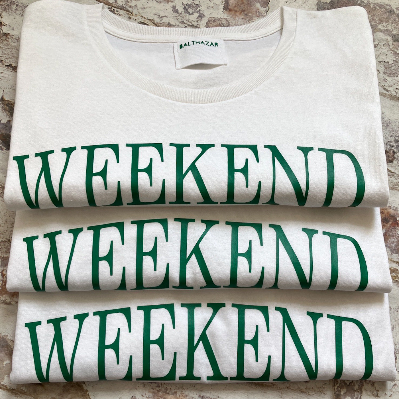 Weekend T-Shirt | White | Green