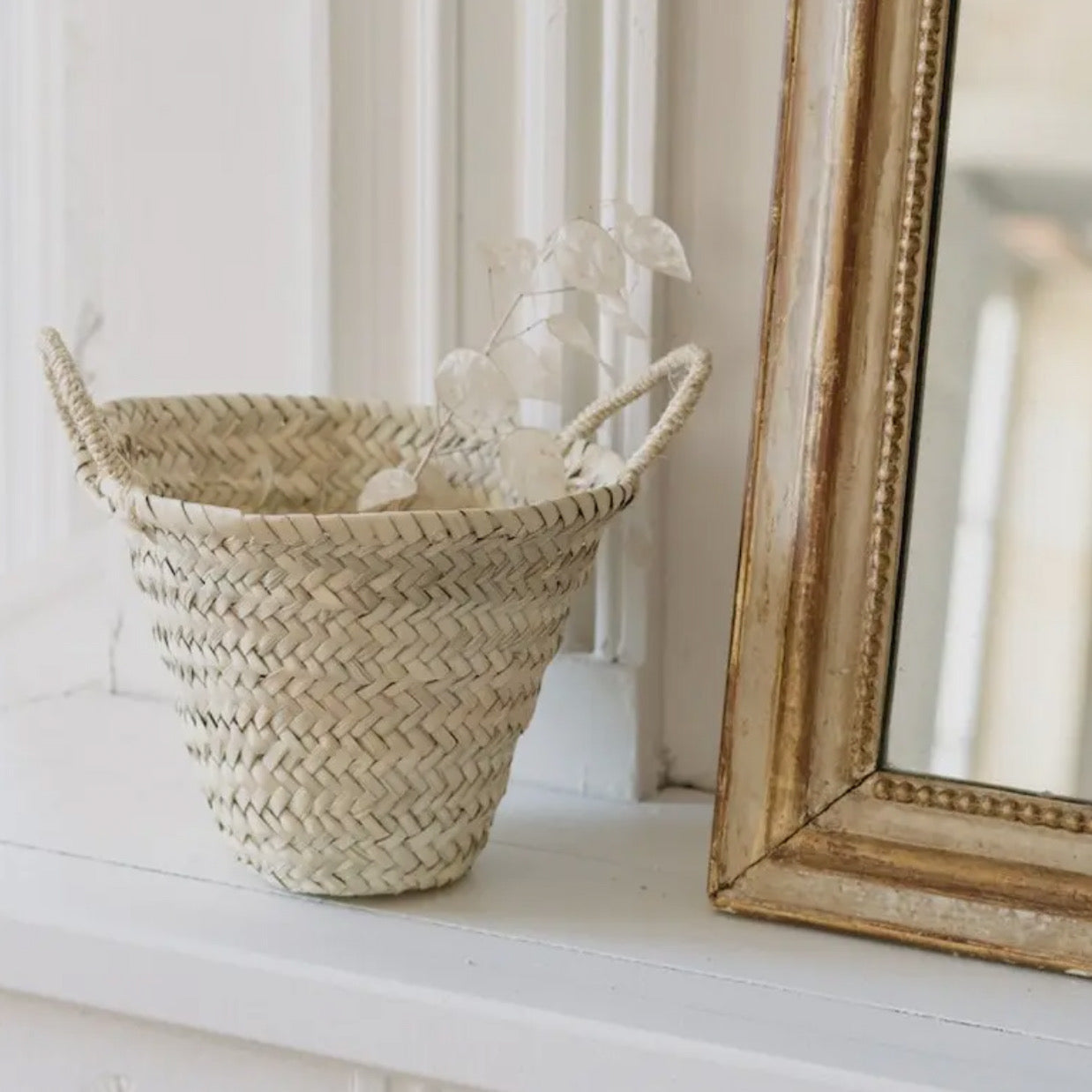 SMALL Straw Basket