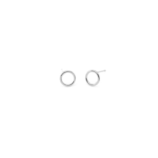 ‘Life’ Circle Stud Earrings | Mini