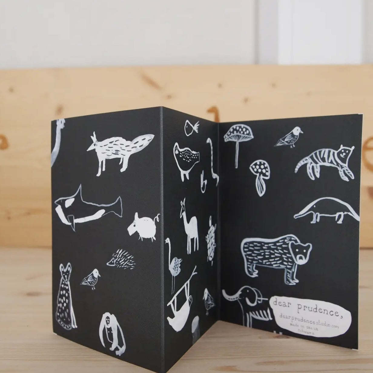 Blackboard Animal Concertina Card
