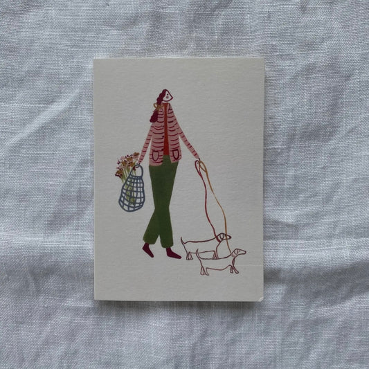 Afternoon Dog Walk | Mini Card