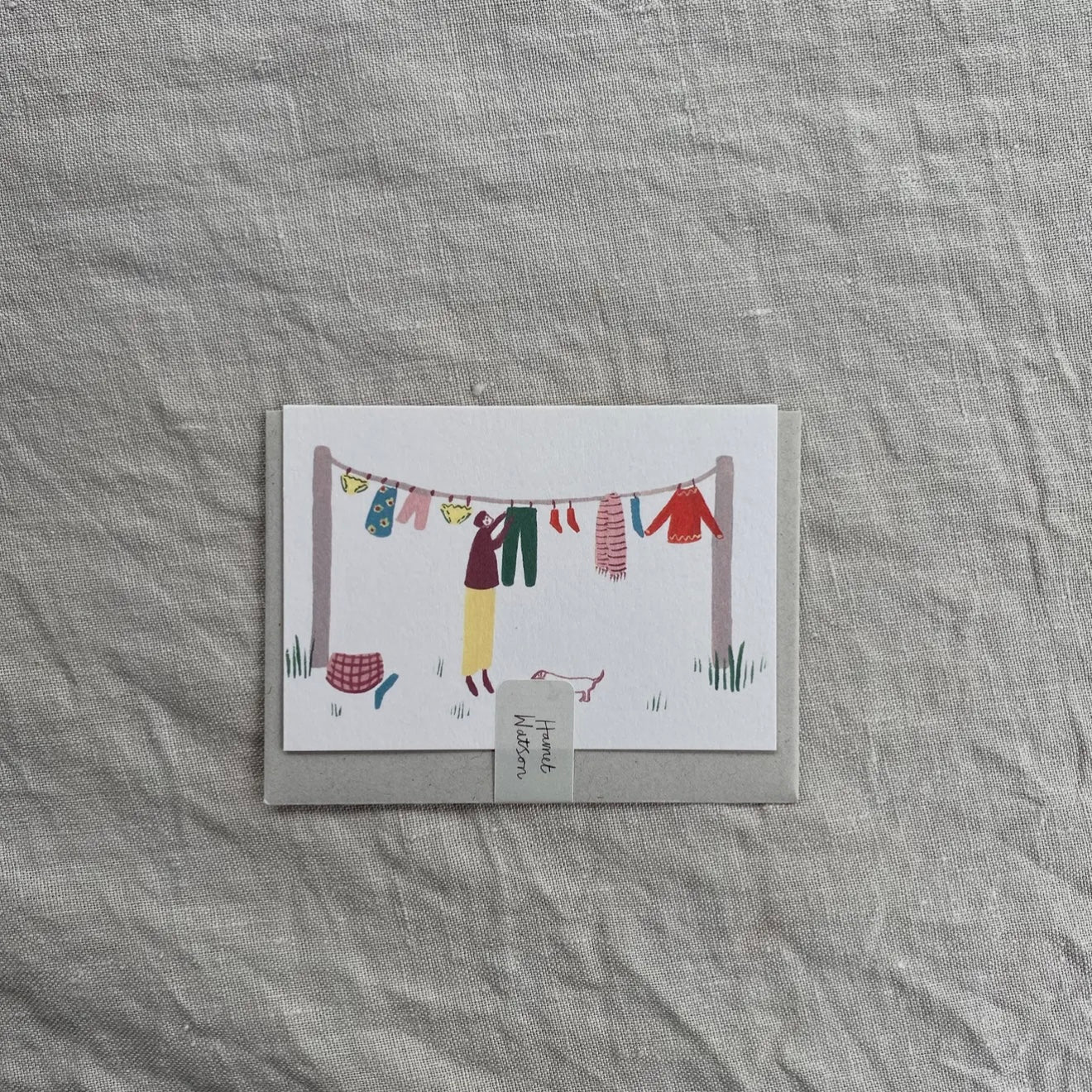 Putting The Washing Out | Mini Card