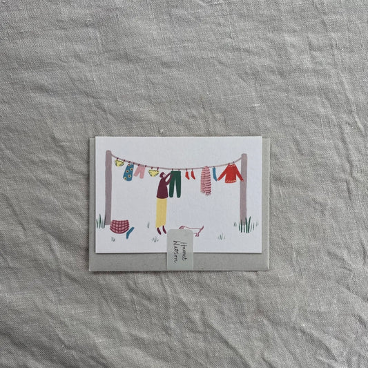 Putting The Washing Out | Mini Card