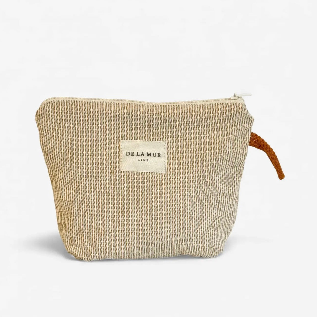 Small Cosmetic Bag | Mustard Stripe