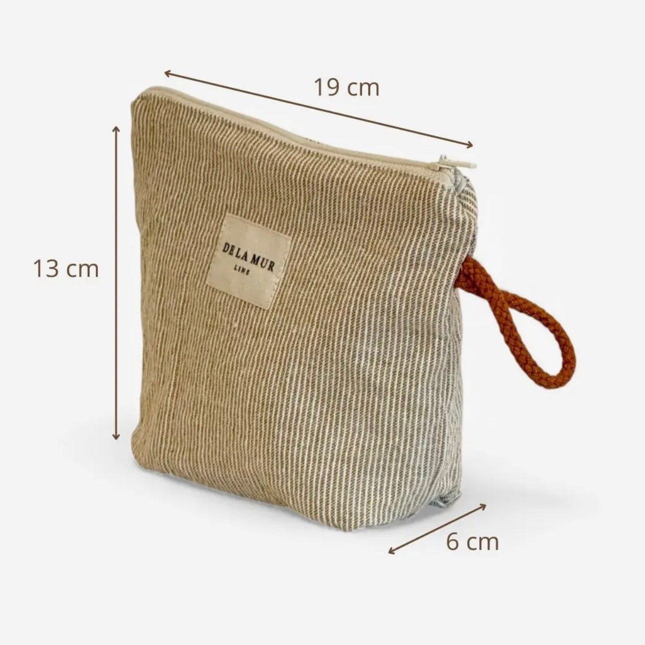 Small Cosmetic Bag | Mustard Stripe