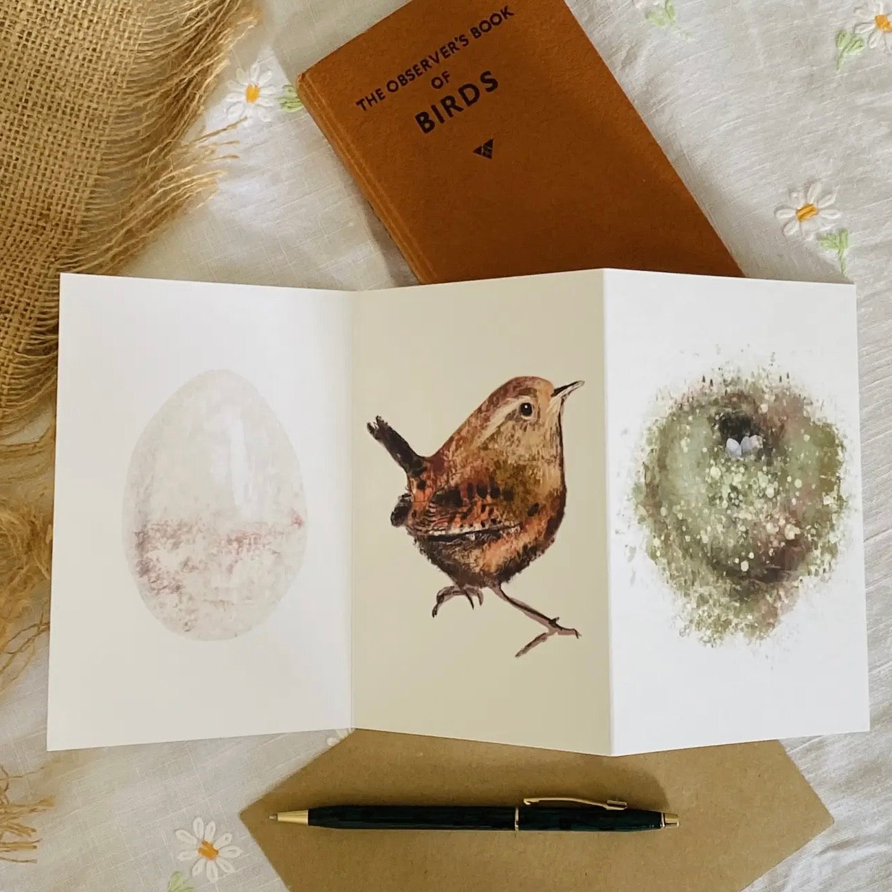 Wren Concertina Card