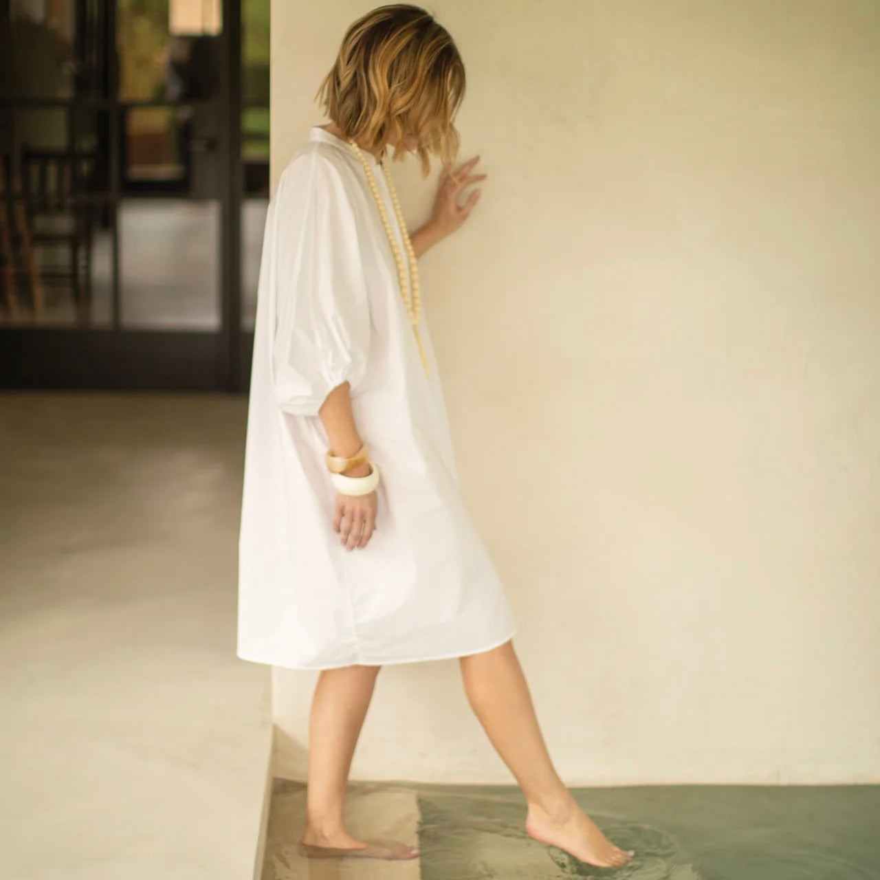 Chalk Dora Dress | White