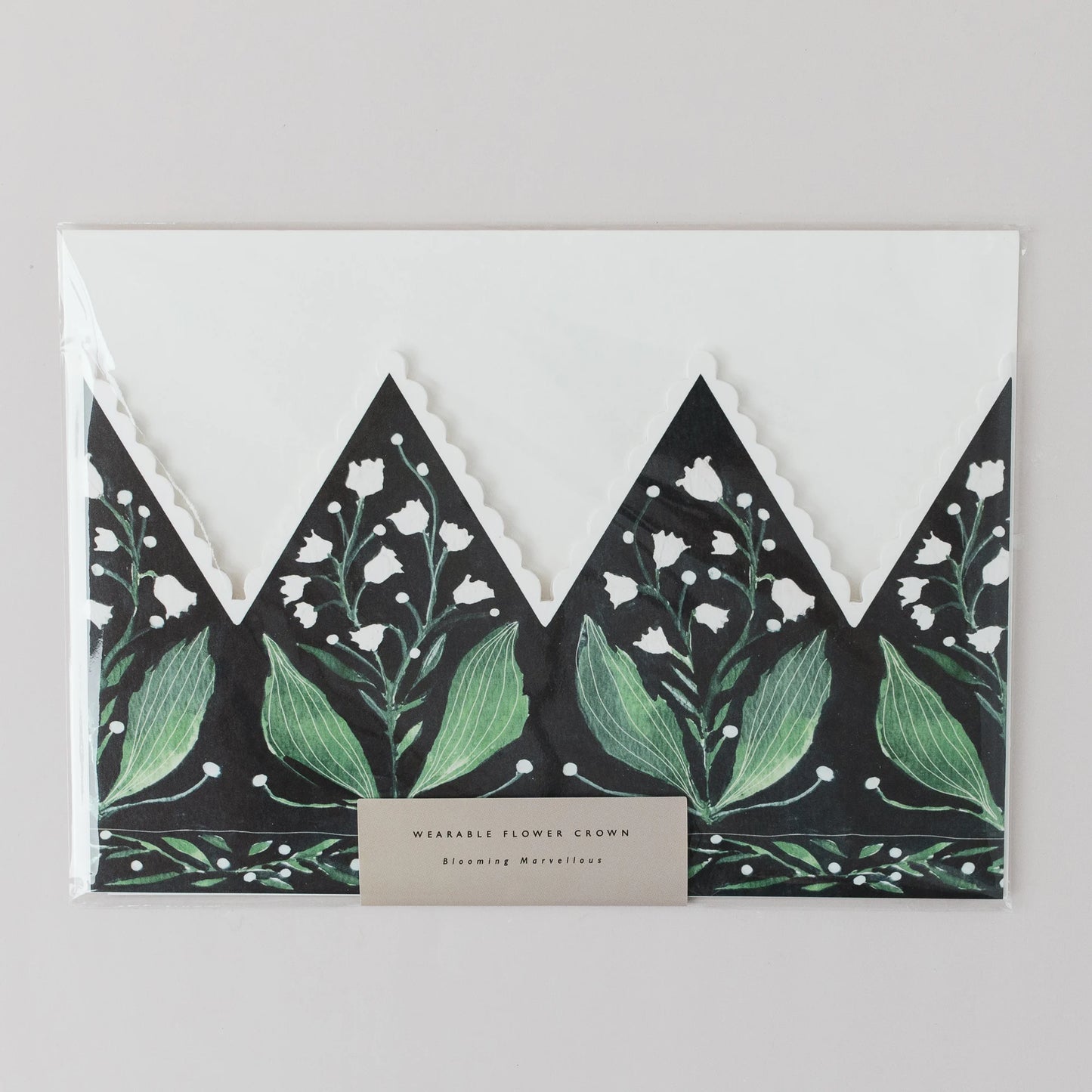 Botanical Party Hat Crown Card | Lily Of The Valley