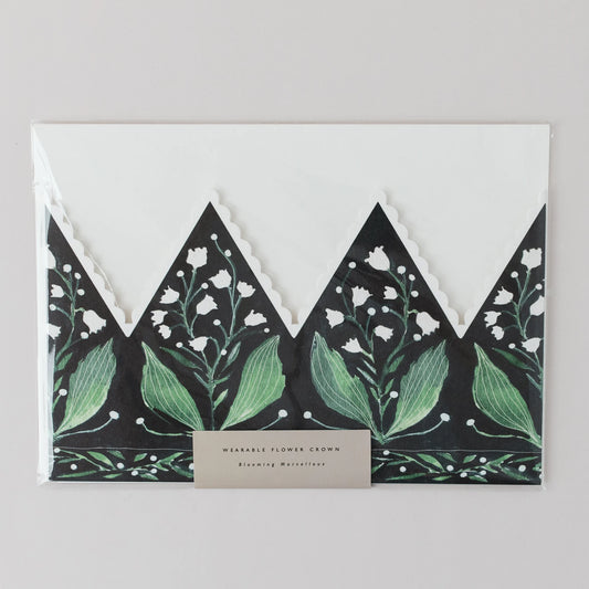 Botanical Party Hat Crown Card | Lily Of The Valley