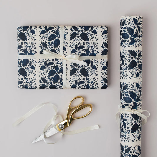 Botanical luxury Gift Wrap Paper | Blue