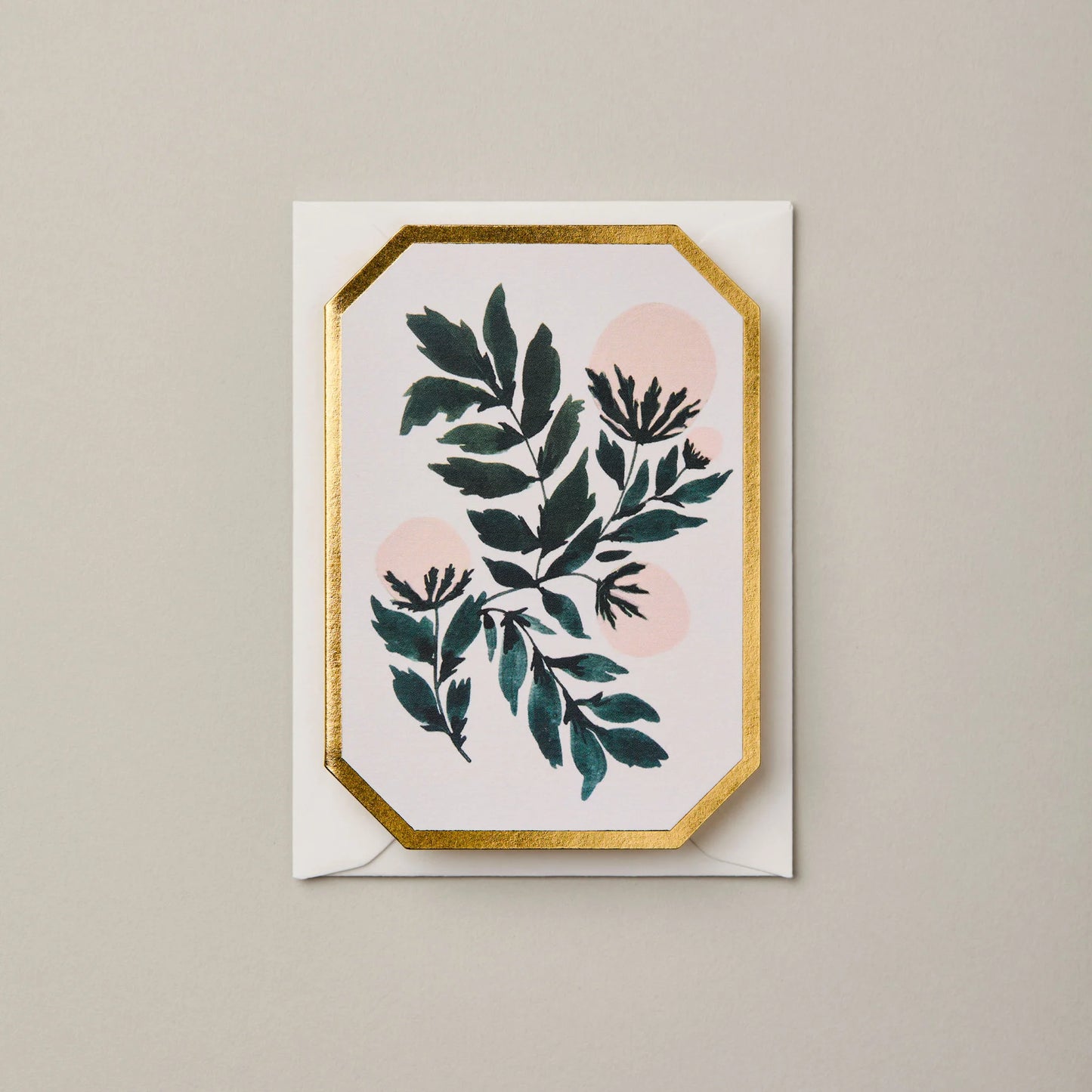 Botanical Die Cut Mini Card | Peonies