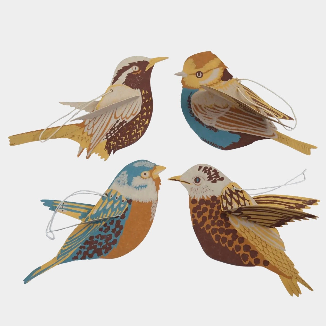 British Birds Paper Ornaments