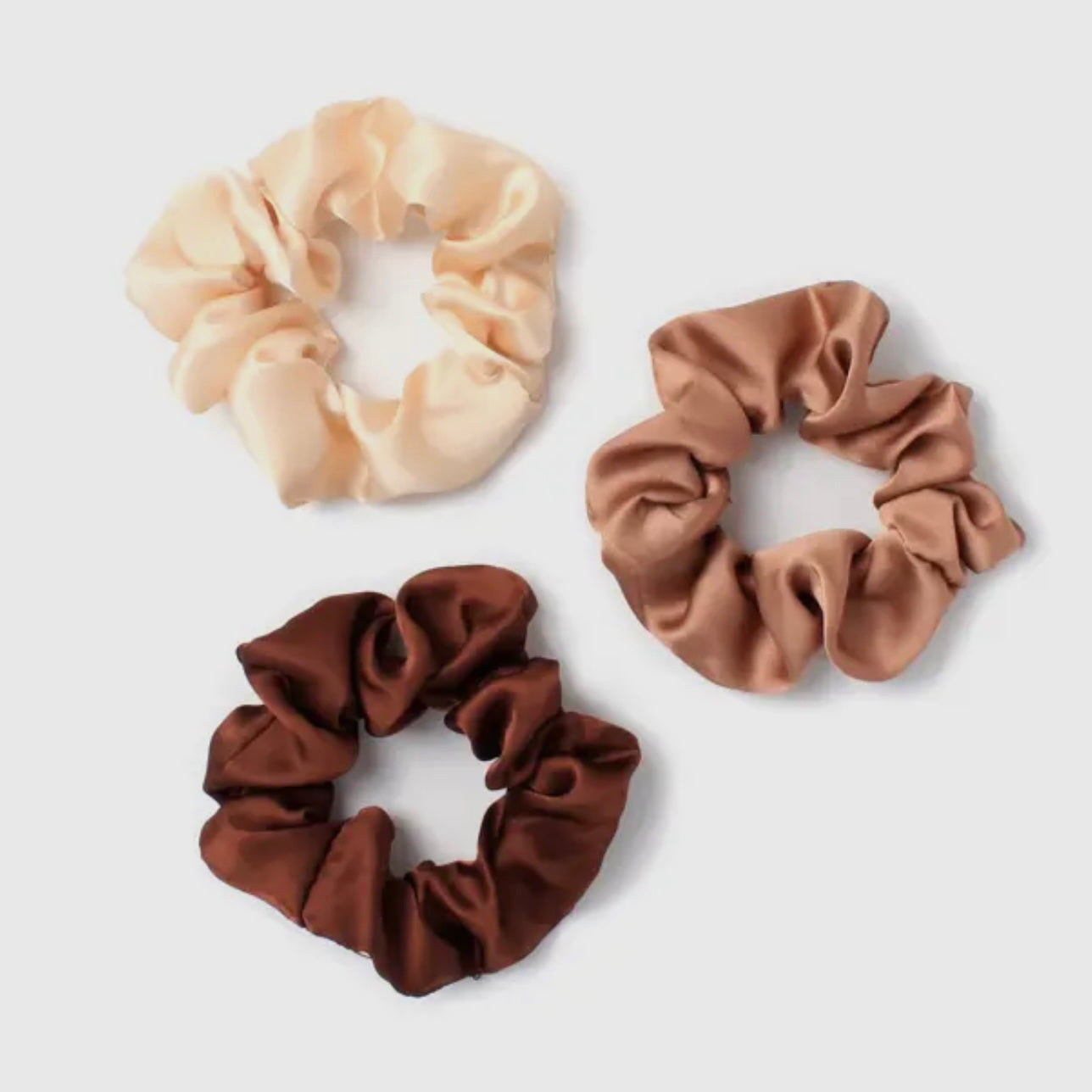 Tonal Brown Scrunchies | 3 Pack