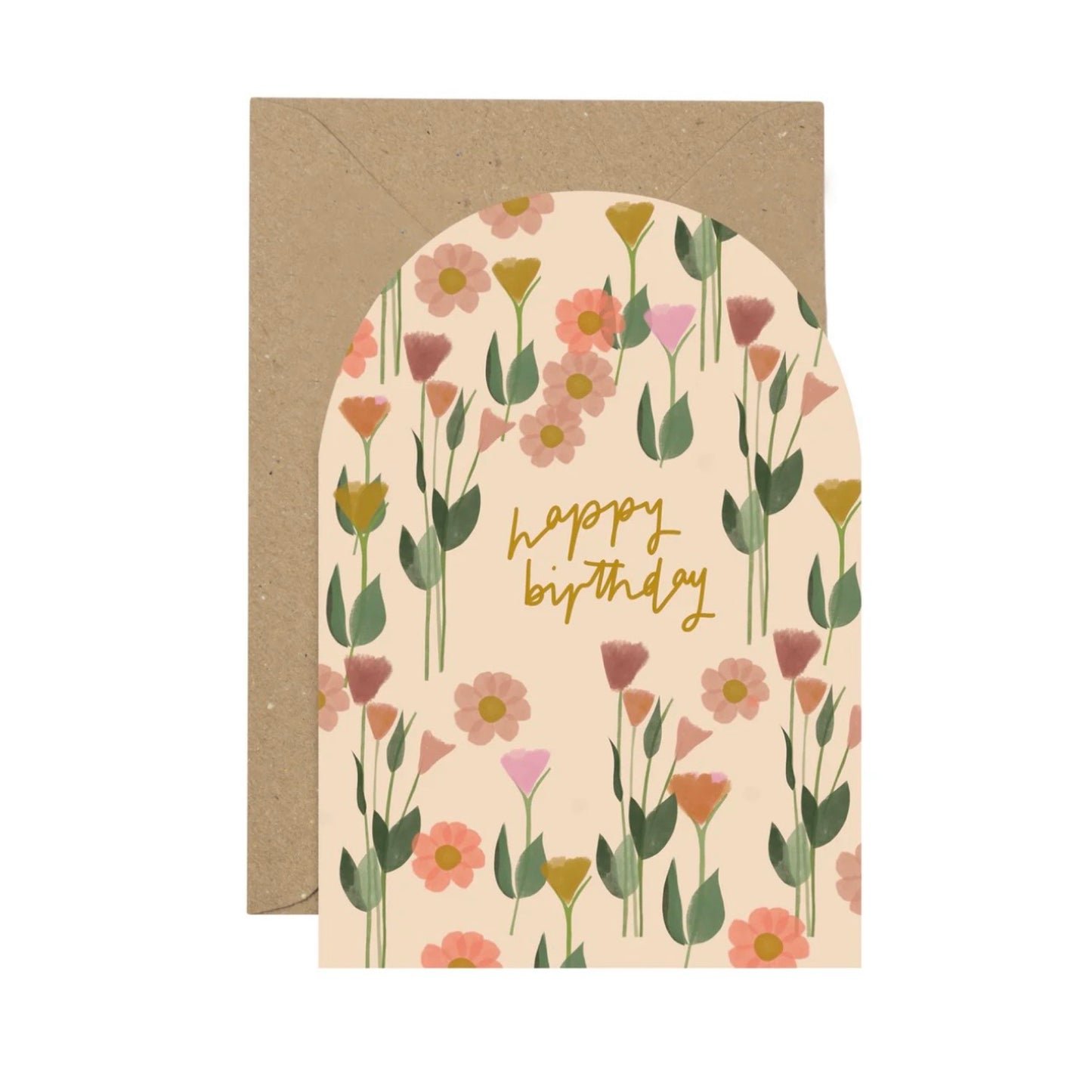 Floral 'Happy Birthday' Card