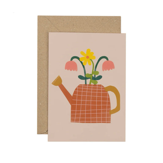 Watering Can & Flowers Card