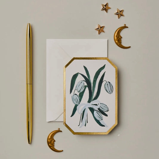 Botanical Die Cut Mini Card | Tulips