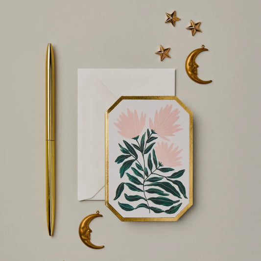 Botanical Die Cut Mini Card | Chrysanthemum