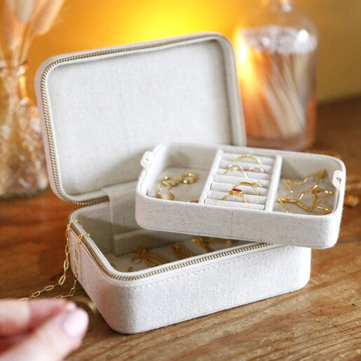 Jewellery Case | Natural Linen