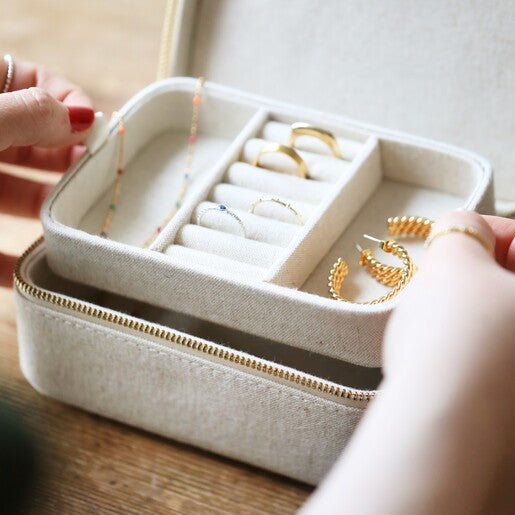 Jewellery Case | Natural Linen