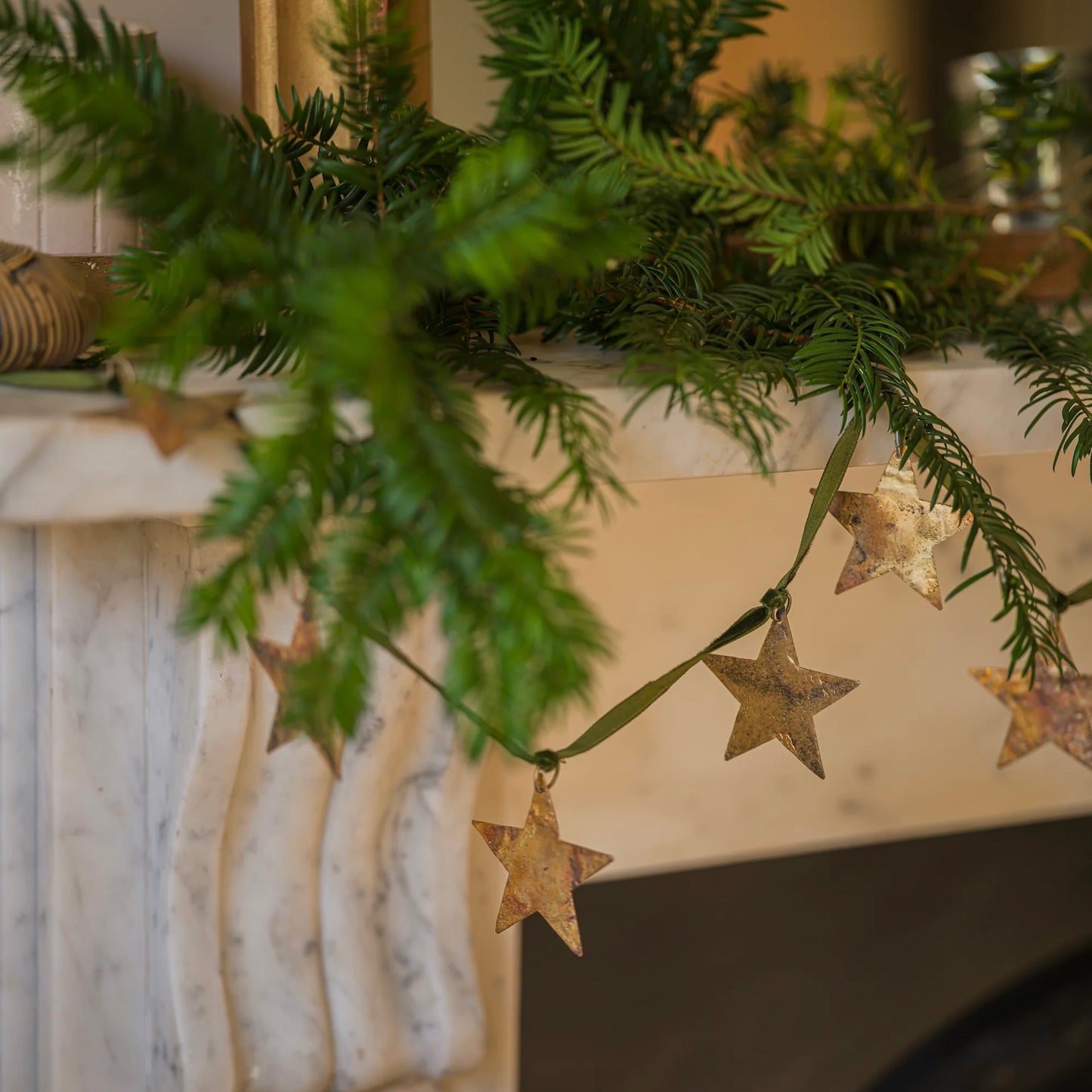 Star Garland On Velvet Ribbon