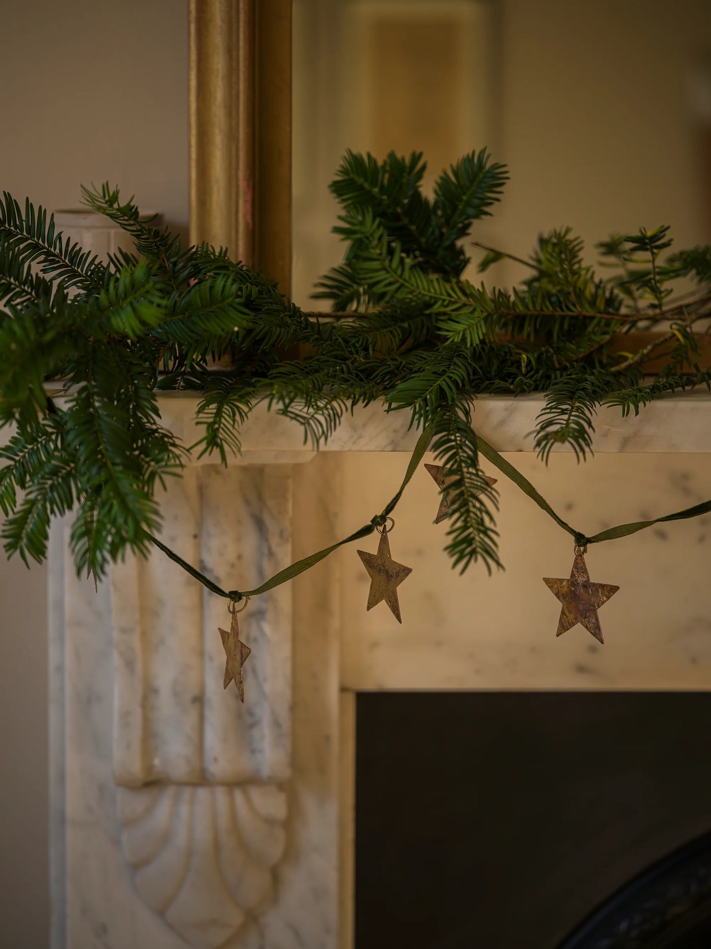 Star Garland On Velvet Ribbon