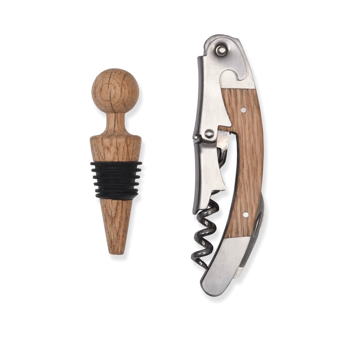 Bottle Opener + Stopper Set