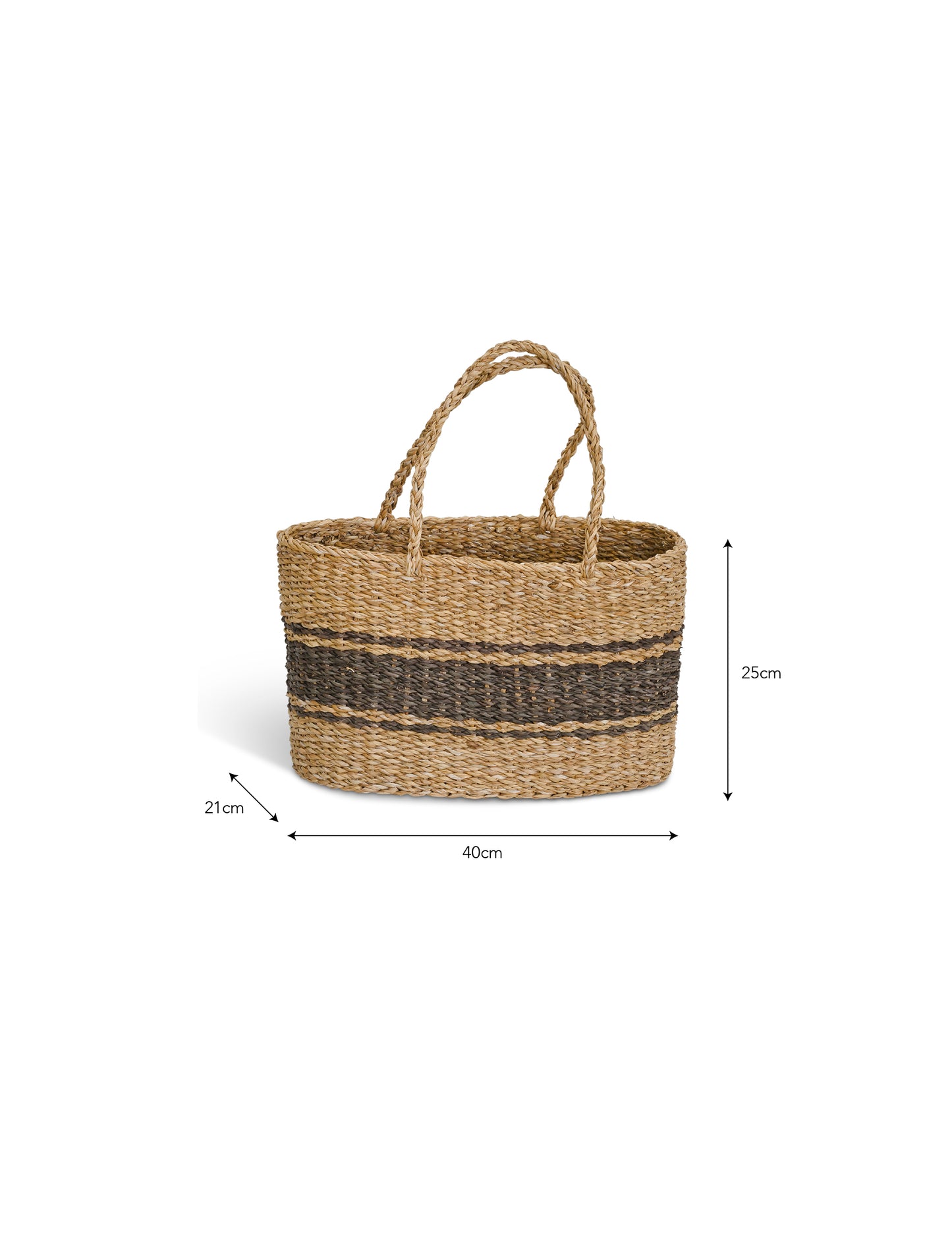 Seagrass Market Bag | Charcoal