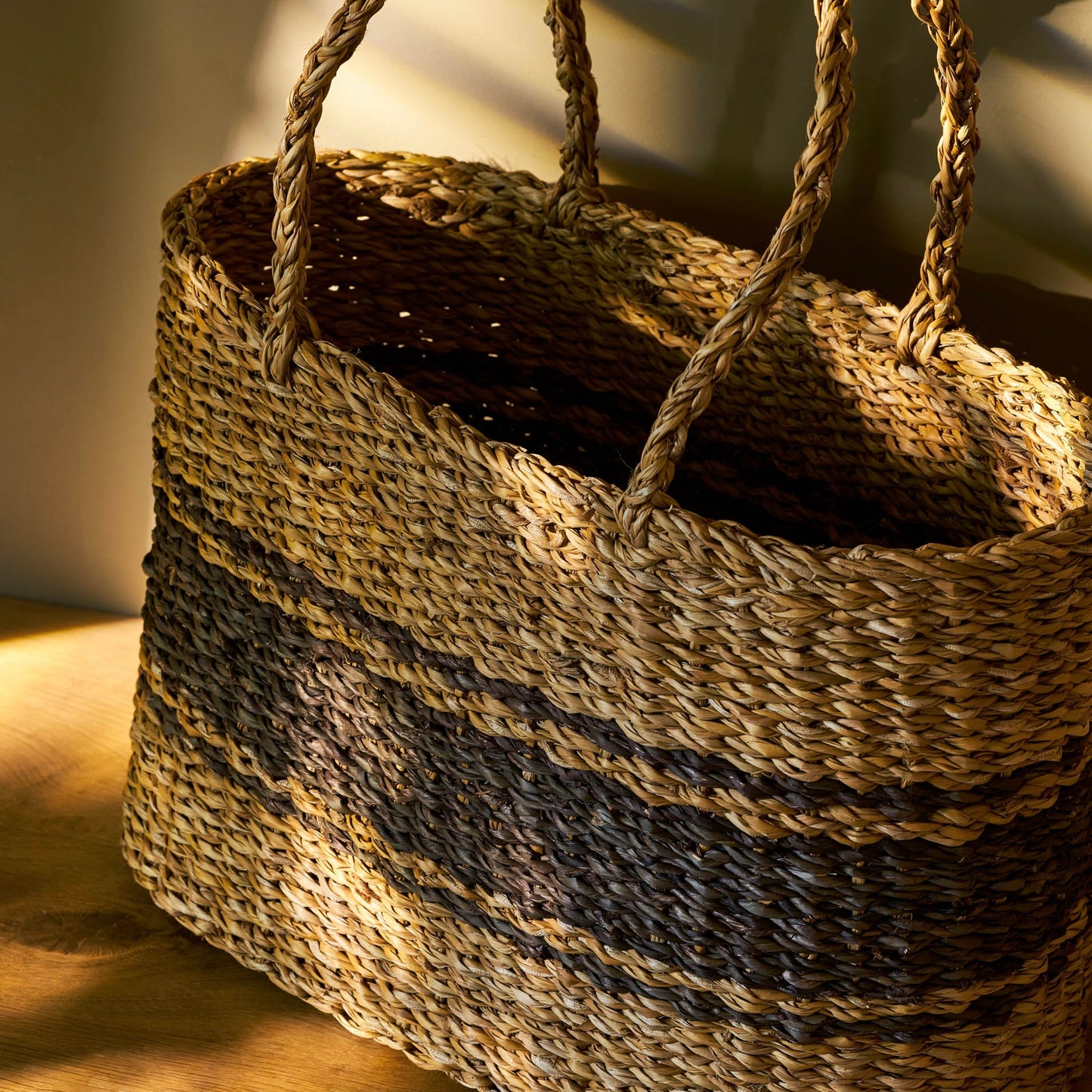 Seagrass Market Bag | Charcoal