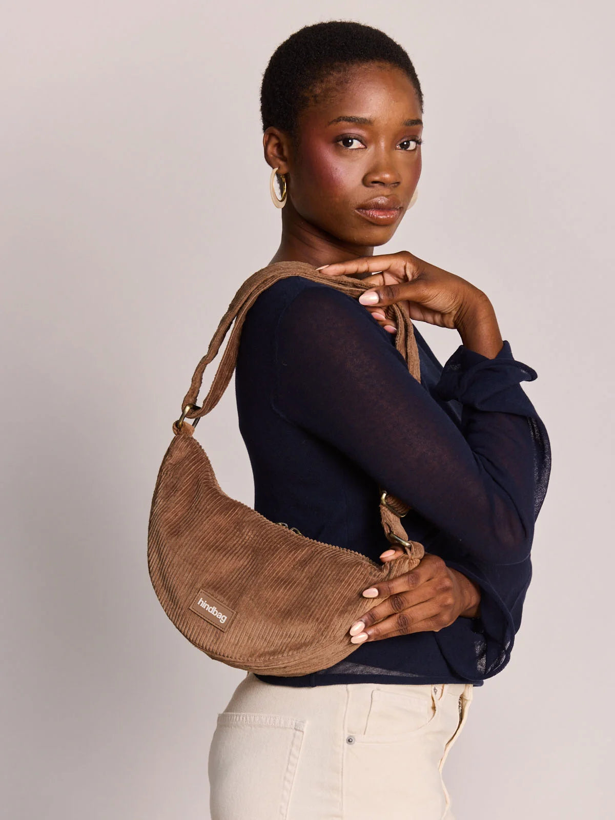 Andrea Corduroy Crossbody Bag | Macchiato