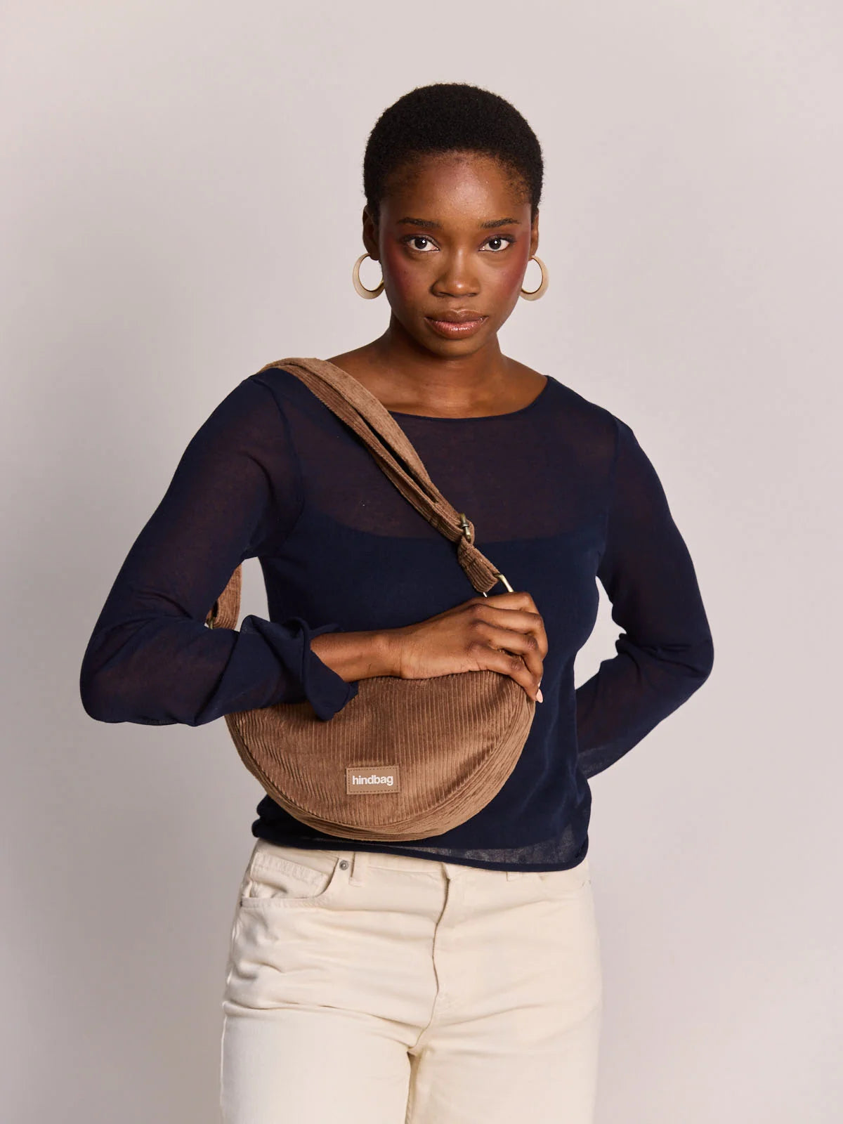 Andrea Corduroy Crossbody Bag | Macchiato