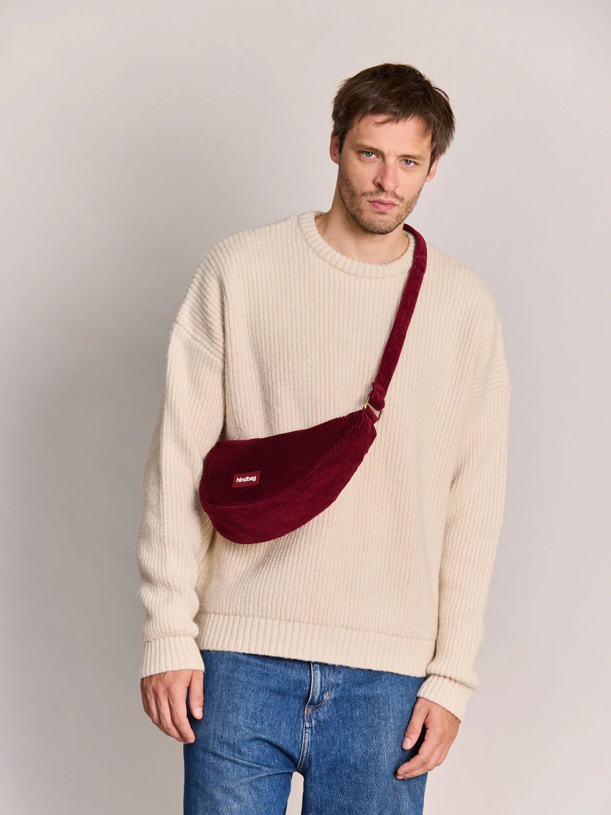 Andrea Corduroy Crossbody Bag | Burgundy