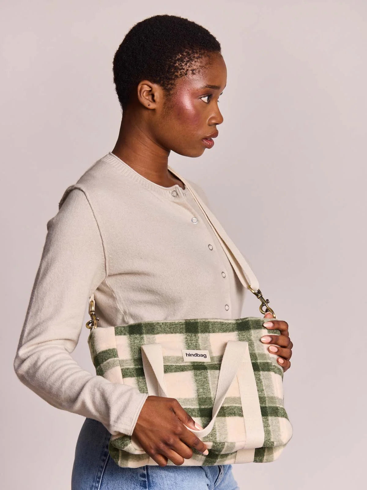 Mini Louise Tote | Green Tartan