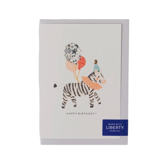 Liberty Zebra Birthday Card