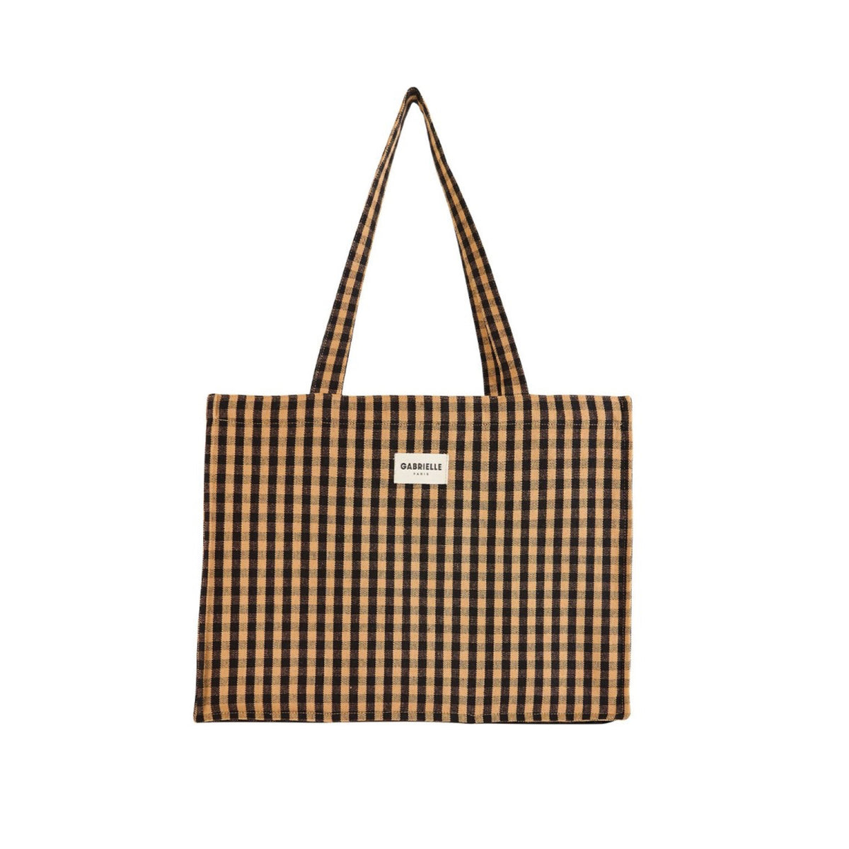 24H Bag | Coffee Gingham Cotton