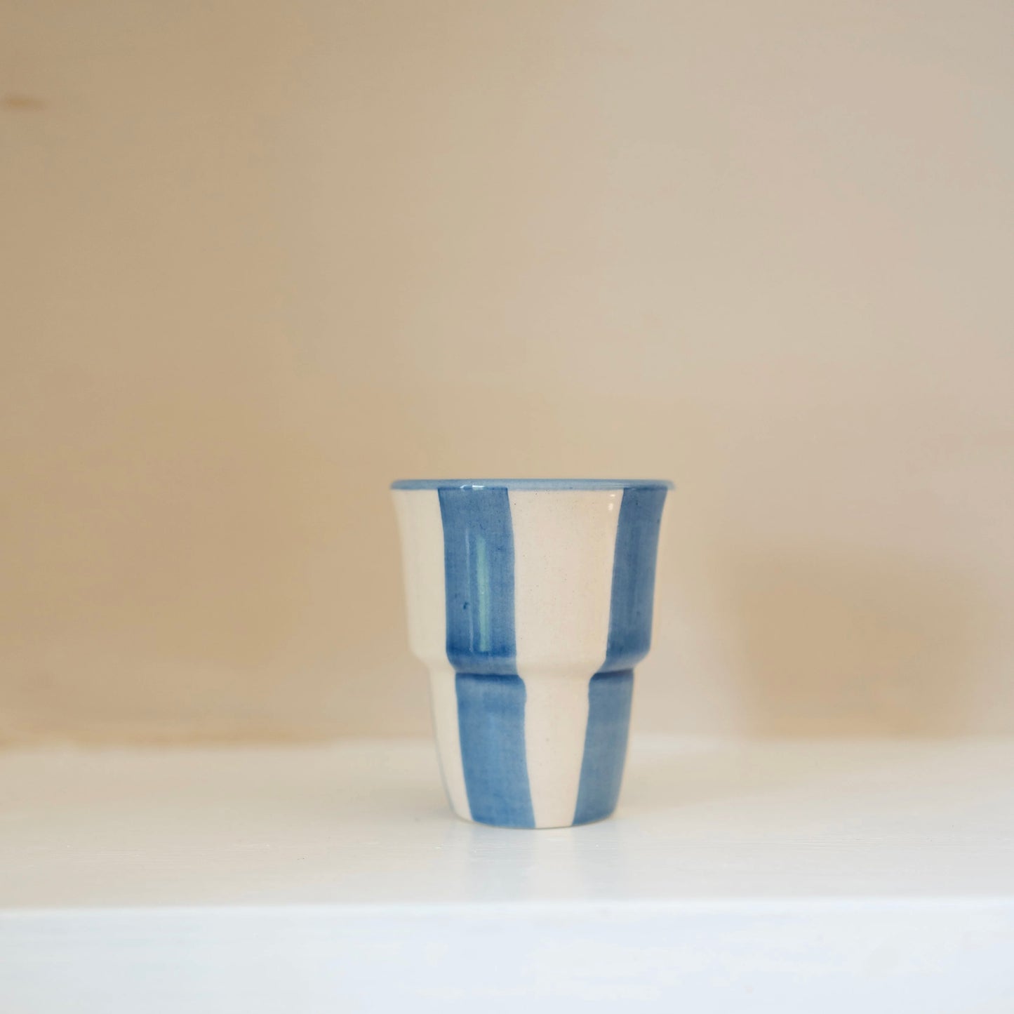 Washed Stripe Coffee Beaker | Ink
