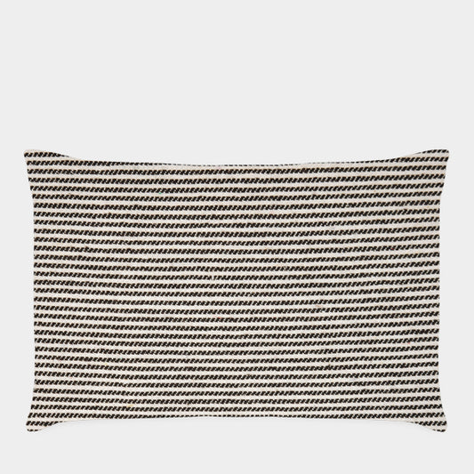 Long Cushion | Thin Black Stripes