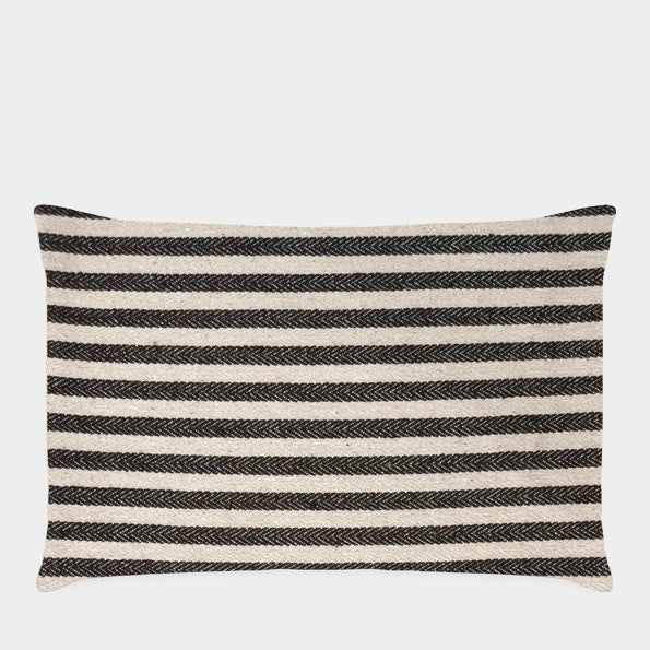 Long Cushion | Wide Black Stripes