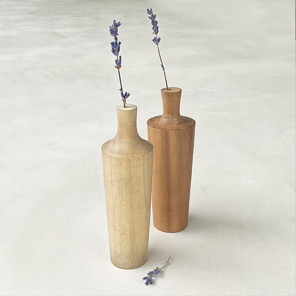 Wood Turned Vase | Dark Wood