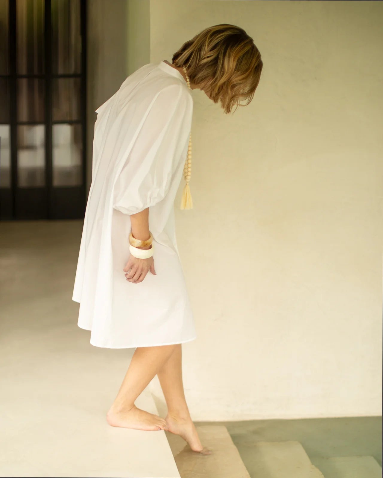 Chalk Dora Dress | White