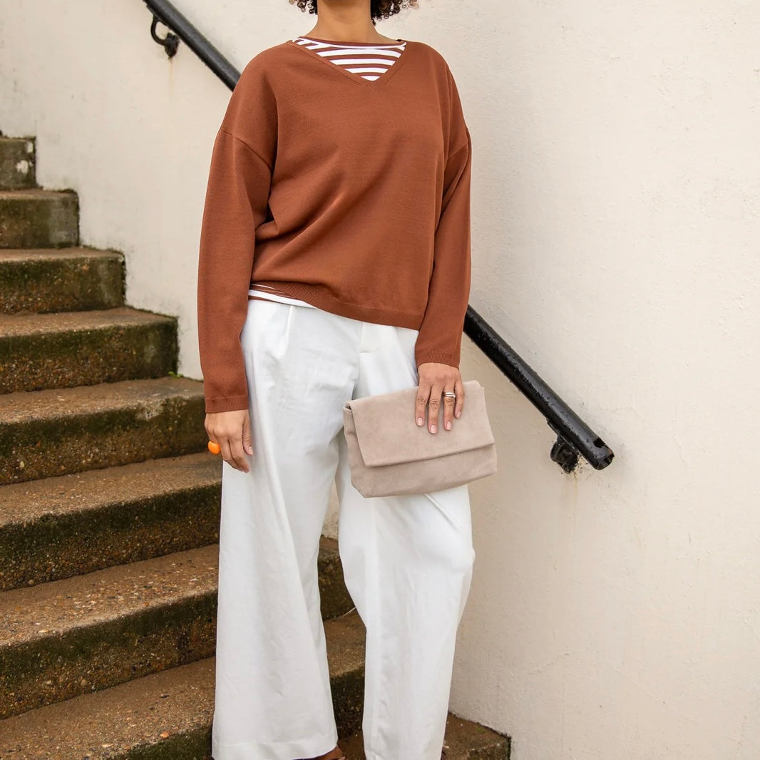 Chalk Putney Bag | Suede/Stone