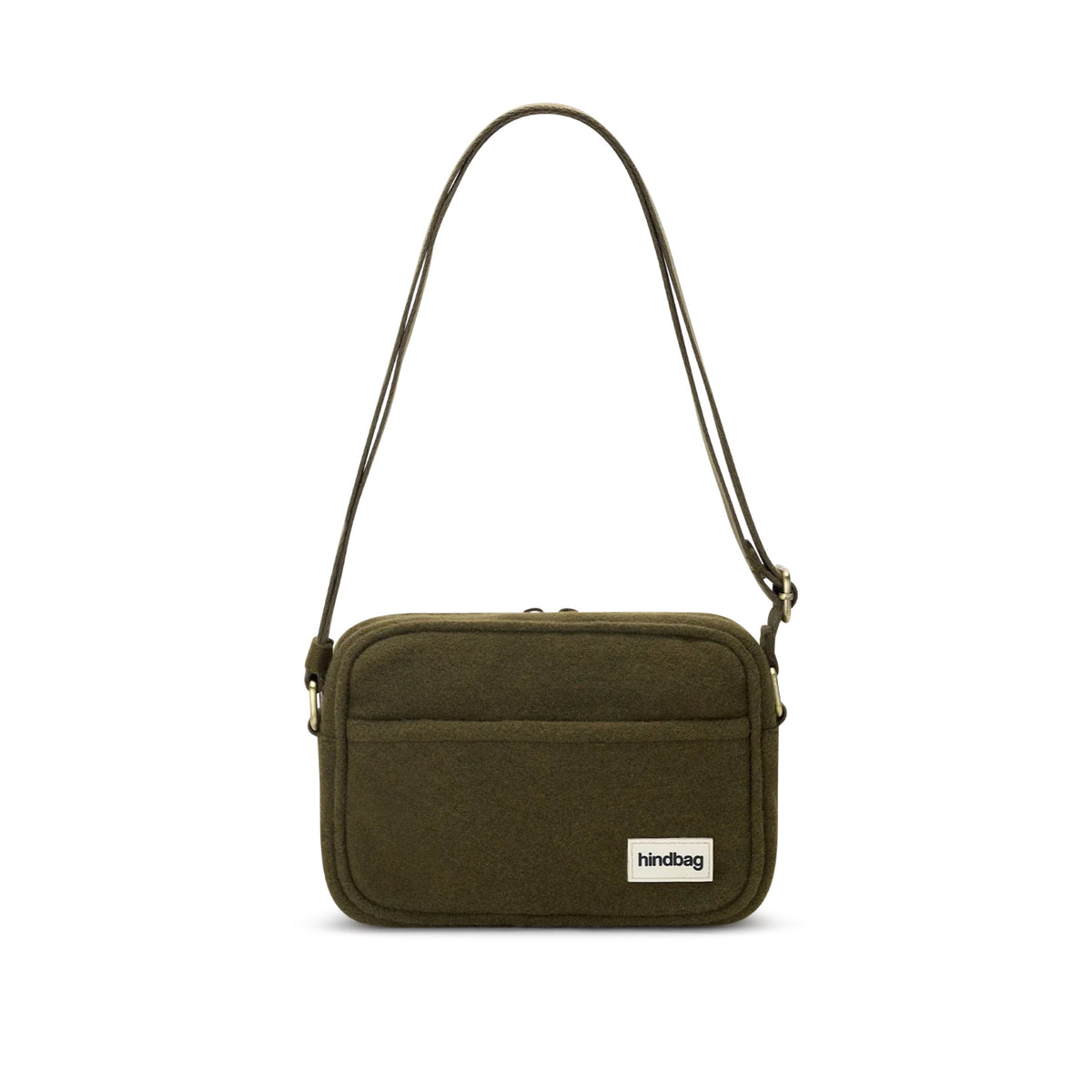 Nino Wool-Effect Crossbody Bag | Khaki